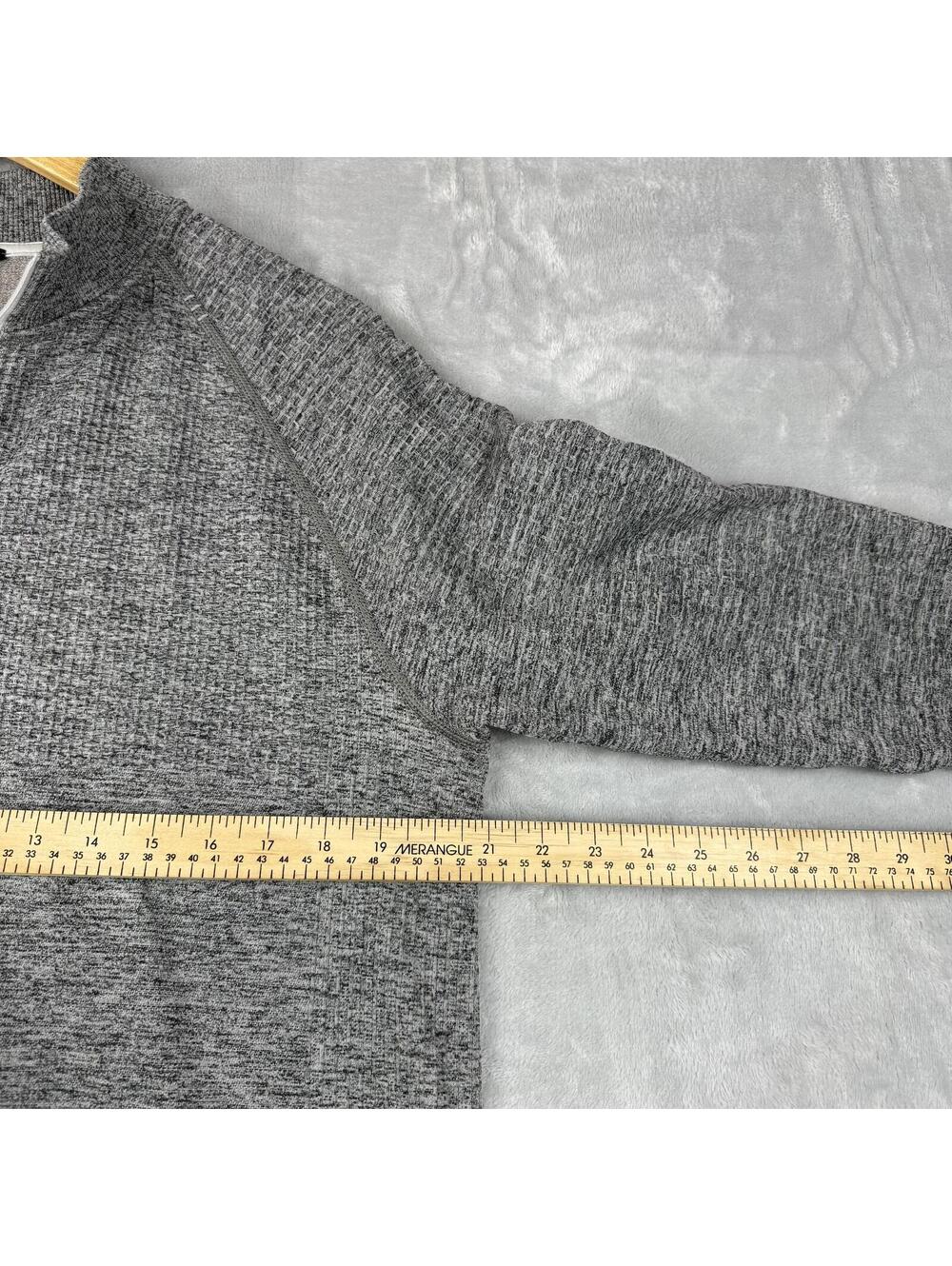 Lululemon Ease The Day Half Zip Sweatshirts Men's M Gray Pockets Preppy everyday - Picture 4 of 9